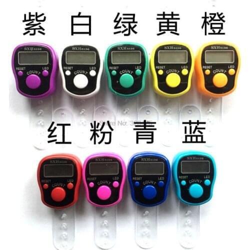 By dhl 200pcs Click Counter Stitch Marker and Row Counter LCD Electronic Digit Tally Counter