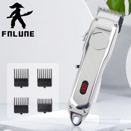 FnLune Professional Hair Clipper Men Rechargeable Electric Razor Hair Trimmer Hair Cutting Machine Beard Trimmer Fast Charging