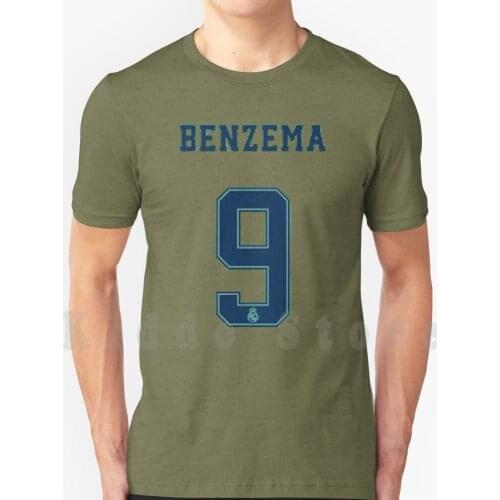 Karim Benzema 9 T Shirt Men Cotton Cotton S-6xl Karim Benzema France Lyon Espana Spain Liga Football League Zidane Marcelo