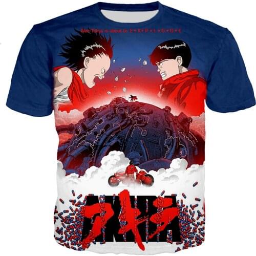 Anime Game Akira T-Shirt Men Women 3D Printed Tshirts Girl Boy Fashion Clothes Kids Teen Cool Birthday Party Wear Gift Tops Tees
