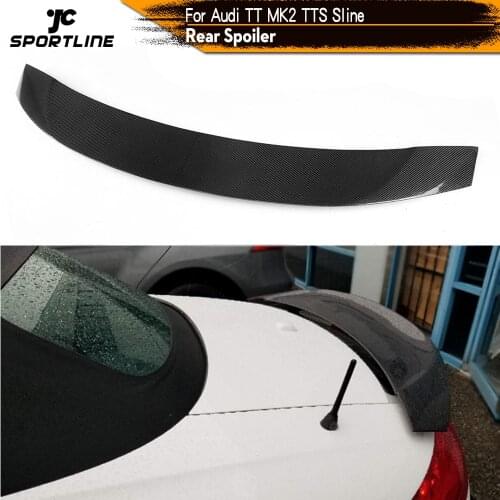 Car-Styling Carbon Fiber / FRP Racing Rear Trunk Spoiler Wing Lip for Audi TT 8J MK2 TTS RS Coupe Convertible 2-Door 2008-2014