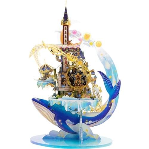 Art Model MU 3D Metal Puzzle Starlit Amusement Park model kits DIY Laser Cut Puzzles Jigsaw Toy For Children