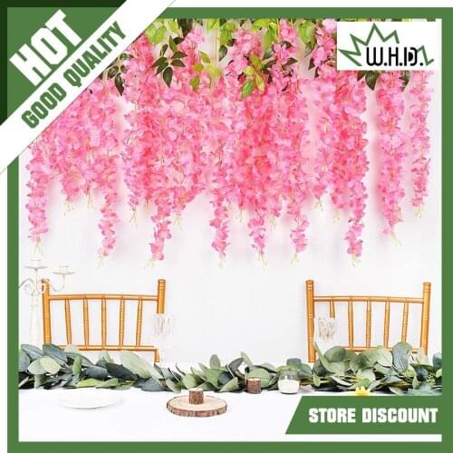 12pcs Bunch Artificial Clove Flower Vines Garland Garden Hanging Rattan Flower Plant Vine Home Wedding Party Event Decor