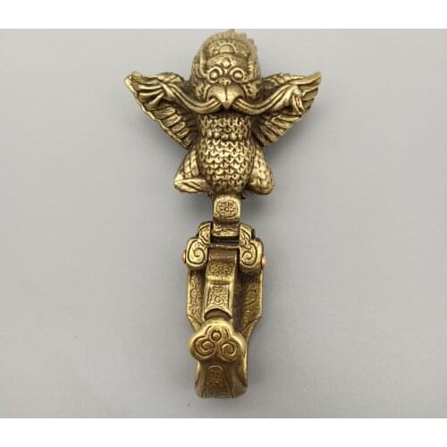 China Collection Brass Sculpture Dapeng Bird Pattern Belt Buckle Metal Crafts Home Decoration