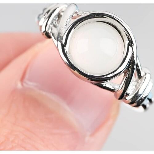 Vintage White Moonstone Ring Female Silver Color Jewelry Finger Rings for Women Bohemain Female Charms Jewelry Party Gifts