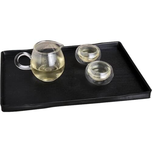 Creative Hotel Melamine Tray Black White Rectangular Plastic Water Cup Tea Tray Bathroom Washing Storage Trays Non-slip Holder