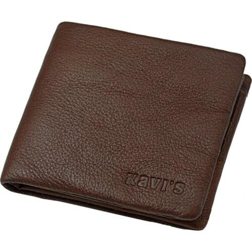 Retro Genuine Leather Male Wallets Short Coin Wallet For Mens Men Card Holder Small Carteira Zipper Money Bag