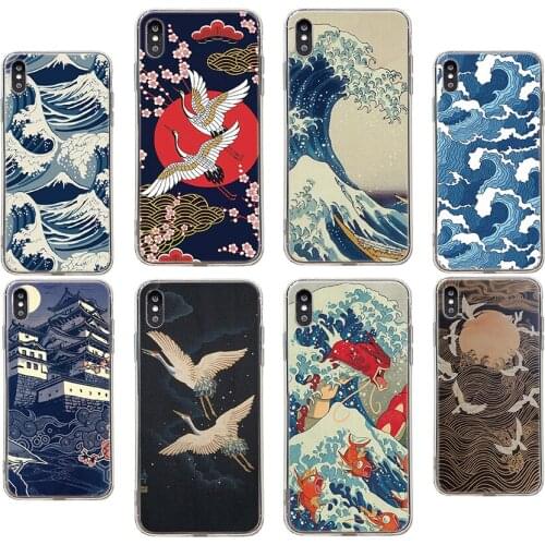 For BQ vsmart Active 1 JOY 4 1 Plus Soft cover For BQ 5016G Choice 6040L 6042L Magic E Cartoon Wave Art Japanes phone case