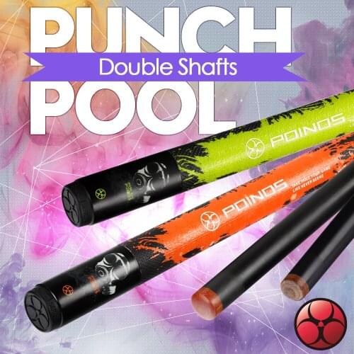 POINOS Pool Cue Punch Cue Stick Kit Black Maple Carbon Energy Shaft Multiple Colors Bullet Joint PU Leather Wrap BillIard Cue
