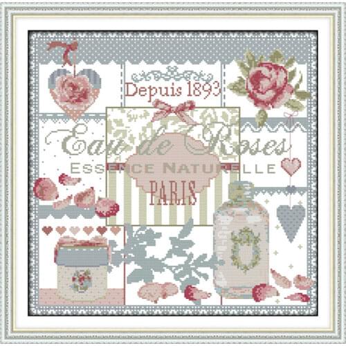 Roses(3) cross stitch kits flower floral cartoon Aida count 14ct 11ct printed embroidery DIY handmade needlework supply material