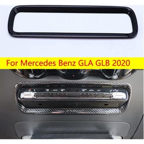 ABS Chrome Air Conditioning Switch Cover Trim Sticker For Mercedes Benz GLA GLB 2020 Car Accessories