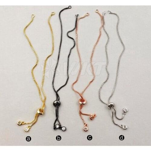 JF197 Charming Adjustable Chain Bracelet Findings Ready Bracelet Box Chain Bracelet Finish ChainsReady Made Bracelet Finding