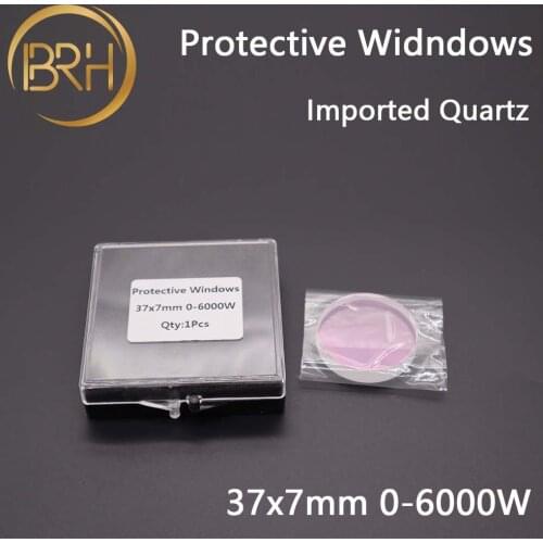 10pcs/lot High Quality Fiber Laser Protective Windows Optical mirrors Lens 37*7mm 1064nm 6kw For Precitec Raytools WSX Bodor