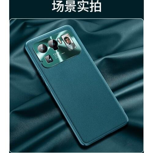 Original Genuine Leather Back Cover Silicone Case for Xiaomi11Ultra Thin Phone Case