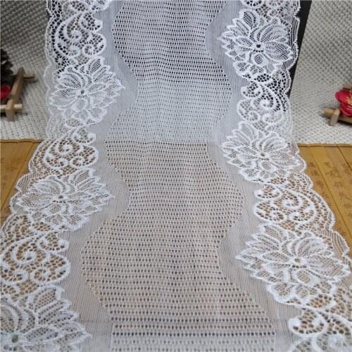 RR2232 20.5CM luxury raschel nylon elastic knit lace for lingerie lace fabric