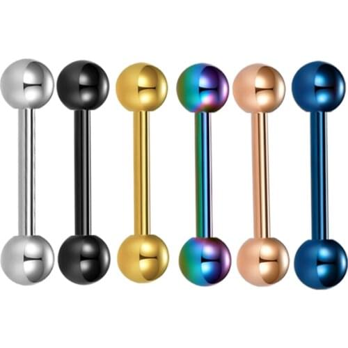 16G 12mm-38mm 1Pcs Stainless Steel Industrial Barbell Nose Rings Cartilage Earrings Tragus Helix Ear Body Piercing Jewelry
