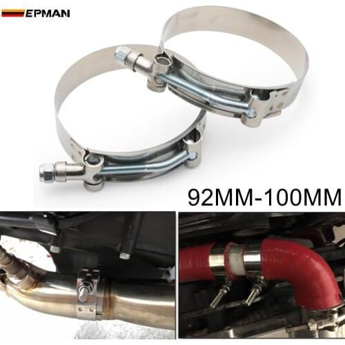 3.5" INCH (92MM-100MM) SILICONE TURBO HOSE COUPLER T BOLT SUPER CLAMP KIT EP-KG92