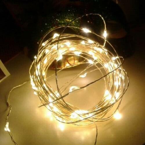 10M 33FT 100 led 3 AA Battery Powered Decoration LED Copper Wire Fairy String Lights Lamps for Christmas Holiday Wedding Party