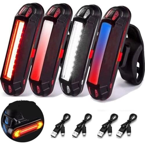 LED Bike Tail Light IPX-5 Waterproof USB Rechargeable Bicycle Rear Lights Safety Warning Lamp Cycling Taillight Accessories