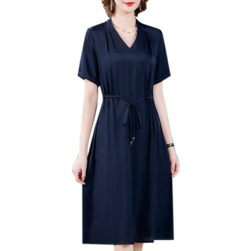 VGVFHZY Summer Silk Dresses