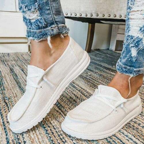 Ladies Flats Summer Breathable Casual Shoes Women Lace Up Students Flats Heigh Quality Ladies Flats Large Size