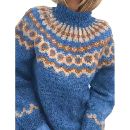 Winter Sweater Womens Turtleneck Thicken Long Sleeve Casual High Neck Jumper Pullover Tops Women Clothing Knitted Sweater