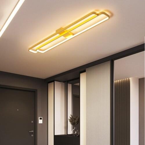 Gold&White Aluminum Modern LED Ceiling Lights For Living Room Corridors Cloakroom Decor Kitchen Ceiling Lamp lampy sufitowe