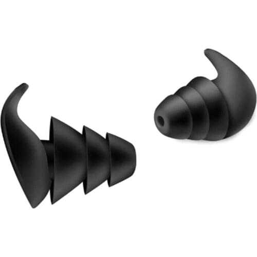 1Pair 3 Layer Soft Silicone Ear Plugs Tapered Sleep Noise Reduction Earplugs Sound Insulation Ear Protector