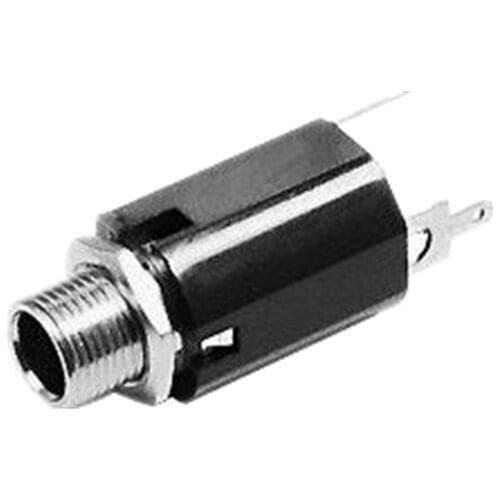 100Pcs Audio jack PJ-617 6.35 audio video metal dual channel socket