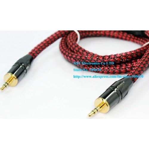 2M Advanced GOLD Plated 3.5MM Stereo Male to 3.5MM Stereo Male Plug with Magnetic Ring Audio Connector Cable/Free shipping/1PCS