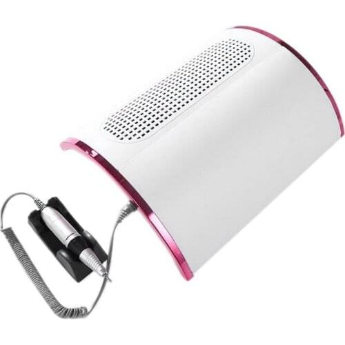 3 in 1 Nail Vacuum Cleaner+Nail Drill with 3 Fans Large Size Strong Nail Suction Dust for Manicure