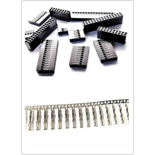 50set 2.54mm Single row 1/2/3/4/5/6P Pin Dupont Connector Dupont Plastic Shell Plug Dupont Jumper Wire Cable Pin Header female