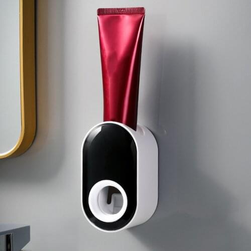 Automatic Toothpaste Dispenser Wall Mounted Toothpaste Squeezer Modern Dust-proof Toothbrush Holder Stand Bathroom Accessories