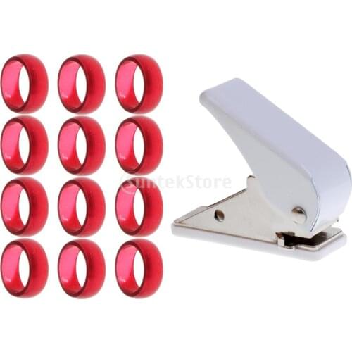 Target Dart Flight Punch Hole Puncher + 12 Pieces O Rings Darts Grip Rings Durable
