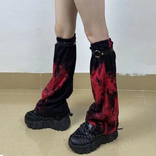 New Harajuku Japanese Punk Leg Cover Hot Girl Bloody Gothic Mechanical Handmade JK Leg Cover