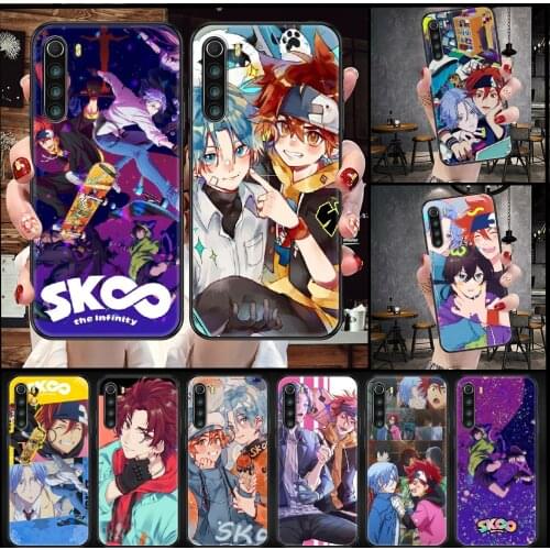 Sk8 The Infinity Anime Phone case For Xiaomi Redmi Note 7 7A 8 8T 9 9A 9S 10 K30 Pro Ultra black fashion waterproof pretty funda