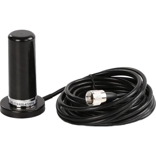 Oppxun Mini Dual Band VHF UHF HH-N2RS Antenna with Magnetic Mount 5M RG316 Cable for Car Vehicle Mobile Radio QYT TYT Baojie