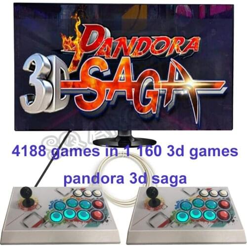 Pandora 3D SAGA Split Arcade Console 4188 games in 1 Motherboard 160 3d Games Wifi Online Download Game VGA HDMI Output