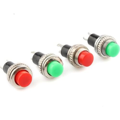 Button Switch Momentary 10mm Two Pin cap OFF-(ON) return automatically CQC UL ROHS 6A125V New Mini Push Button Switch