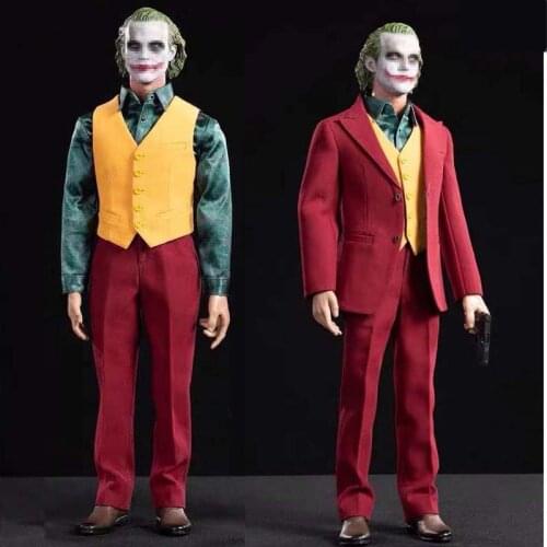 Collection 1/6 Joker Suit Set Comedian Joker Clown Joaquin Toy Center CEN-M13 Exclusive Red Suit Clothes Accessory Toy