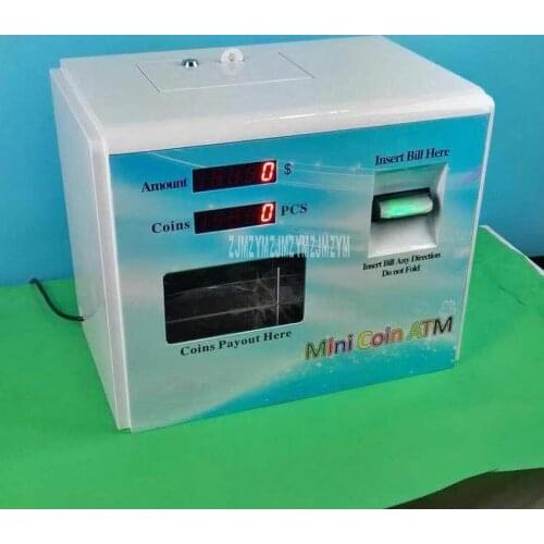 Mini Coin Exchange Machine Currency Acceptor Money Cash Exchange Coin Machine Support WeChat Alipay Malaysia Singapore Cash