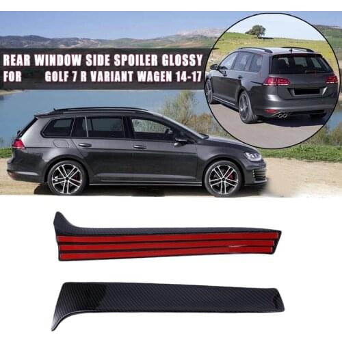 NEW-Carbon Fiber Rear Window Side Splitter Spoilers Wing for Golf 7 R Variant Wagen 2014 2015 2016 2017