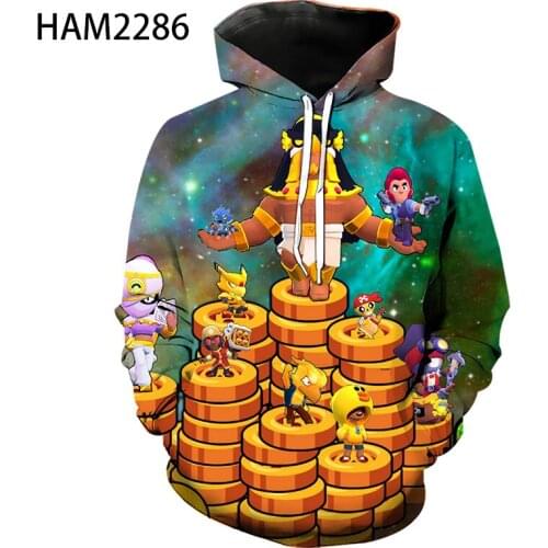 Fight Star 2021 Summer Thin New 3D Colorful Cartoon Printing Hoodie Mens Womens Childrens Sweatshirt Couple Cool Pullover
