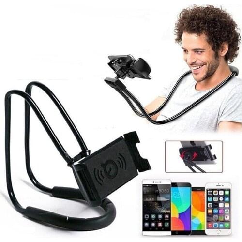 Mobile Phone Holder Lazy Hanging Neck Phone Stands Necklace Bracket Bed 360 Degree Phones Holder Stand For Android iOS