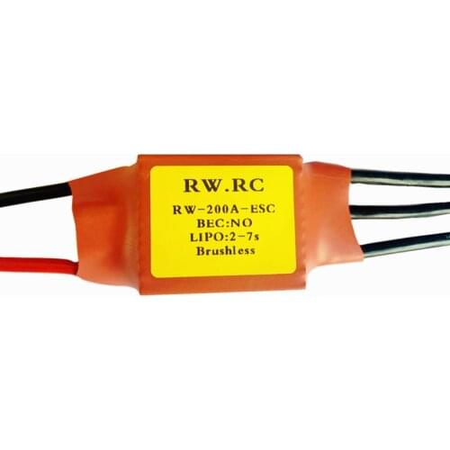 RW.RC Self-starting Brushless ESC 10A / 30A / 60A / 80A / 125A / 200A with Driver Board No PWM For RC Fan Pump RC Plane
