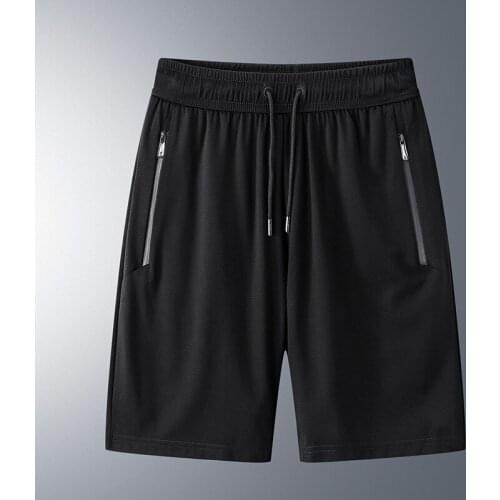 Summer ice silk shorts mens large size loose quick-drying sports pants mens casual breathable