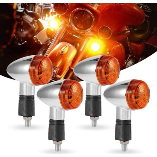 Motorcycle Turn Signals Bullet-Front Rear Lights For Honda Kawasaki Suzuki Yamaha Motorcycle Street Standard Custom Bike