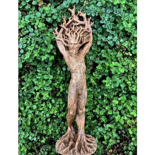 Forest Goddess Statue Resin Ornaments Garden Handicraft Ornaments Green Man Statue Tree God Ornaments