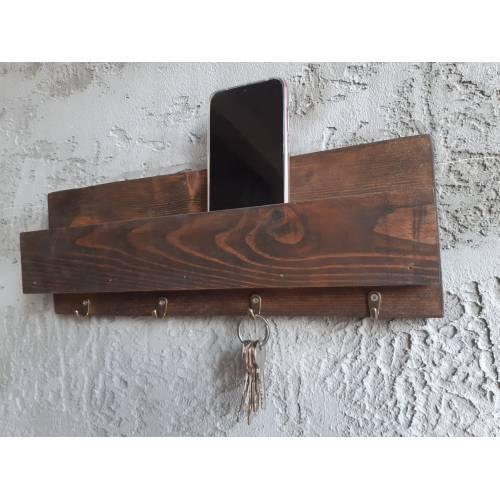 Rack Decorative Shelf Mail Rack Wooden Coat Rack Shelf Hook Keychain Doorway Solid Wood Decorative Wall Shelves
