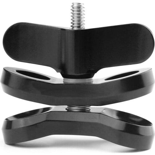 CNC Diving Butterfly Clip Light Ball Head Arm Clamp Mount for Gopro Hero 5 4 3 Session/yi/Sjcam/GitUp Action Cameras